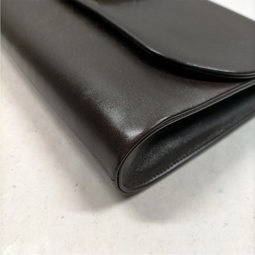 Dior leather shoulder bag brown and gold - Picture 9 of 13
